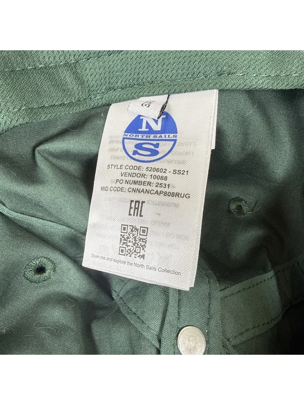 Panerai × North Sails Satin Cap Green Luxury Horology Collab Adjustable Hat NEW